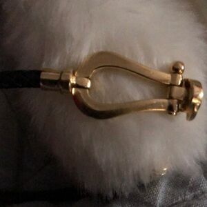 Gold and Black Braided Bracelet